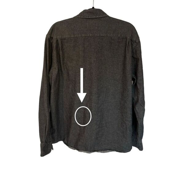 🔥4/$25 Wrangler Men’s Top Gray Long Sleeve Button Down XL - Picture 7 of 8